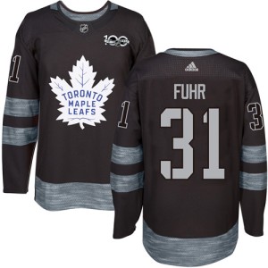 Men's Toronto Maple Leafs Grant Fuhr Adidas Authentic 1917-2017 100th Anniversary Jersey - Black