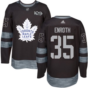 Men's Toronto Maple Leafs Jhonas Enroth Adidas Authentic 1917-2017 100th Anniversary Jersey - Black