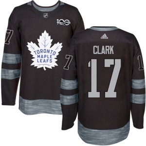 Men's Toronto Maple Leafs Wendel Clark Adidas Authentic 1917-2017 100th Anniversary Jersey - Black