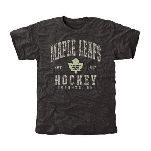 Men's Toronto Maple Leafs Camo Stack Tri-Blend T-Shirt - Black