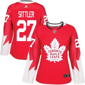 Women's Toronto Maple Leafs Darryl Sittler Adidas Authentic Alternate Jersey - Red