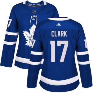 Women's Toronto Maple Leafs Wendel Clark Adidas Authentic Home Jersey - Royal Blue