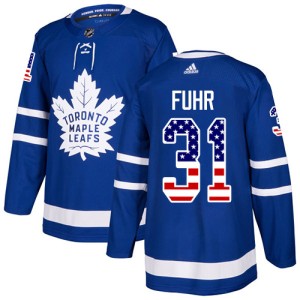 Men's Toronto Maple Leafs Frederik Andersen Adidas Authentic USA Flag Fashion Jersey - Royal Blue