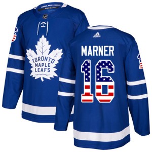 Men's Toronto Maple Leafs Mitchell Marner Adidas Authentic USA Flag Fashion Jersey - Royal Blue