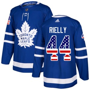 Men's Toronto Maple Leafs Morgan Rielly Adidas Authentic USA Flag Fashion Jersey - Royal Blue