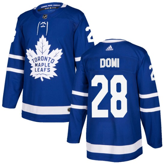 Men's Toronto Maple Leafs Tie Domi Adidas Authentic Home Jersey - Blue